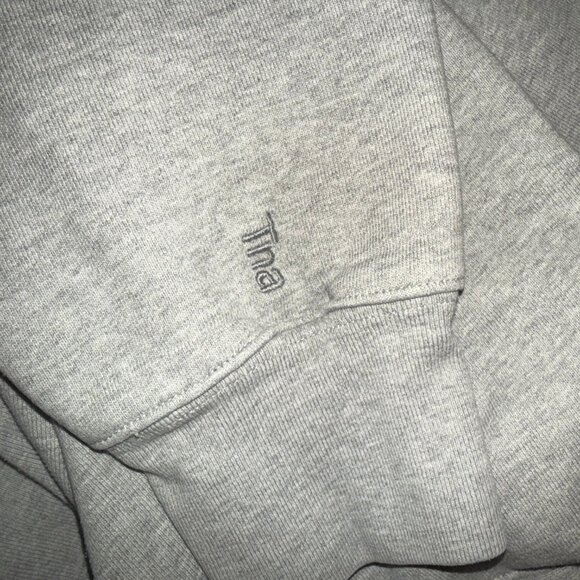 Aritzia TNA Cozy Fleece Boyfriend Hoodie M Heather Grey Relaxed Pullover - Picture 6 of 6